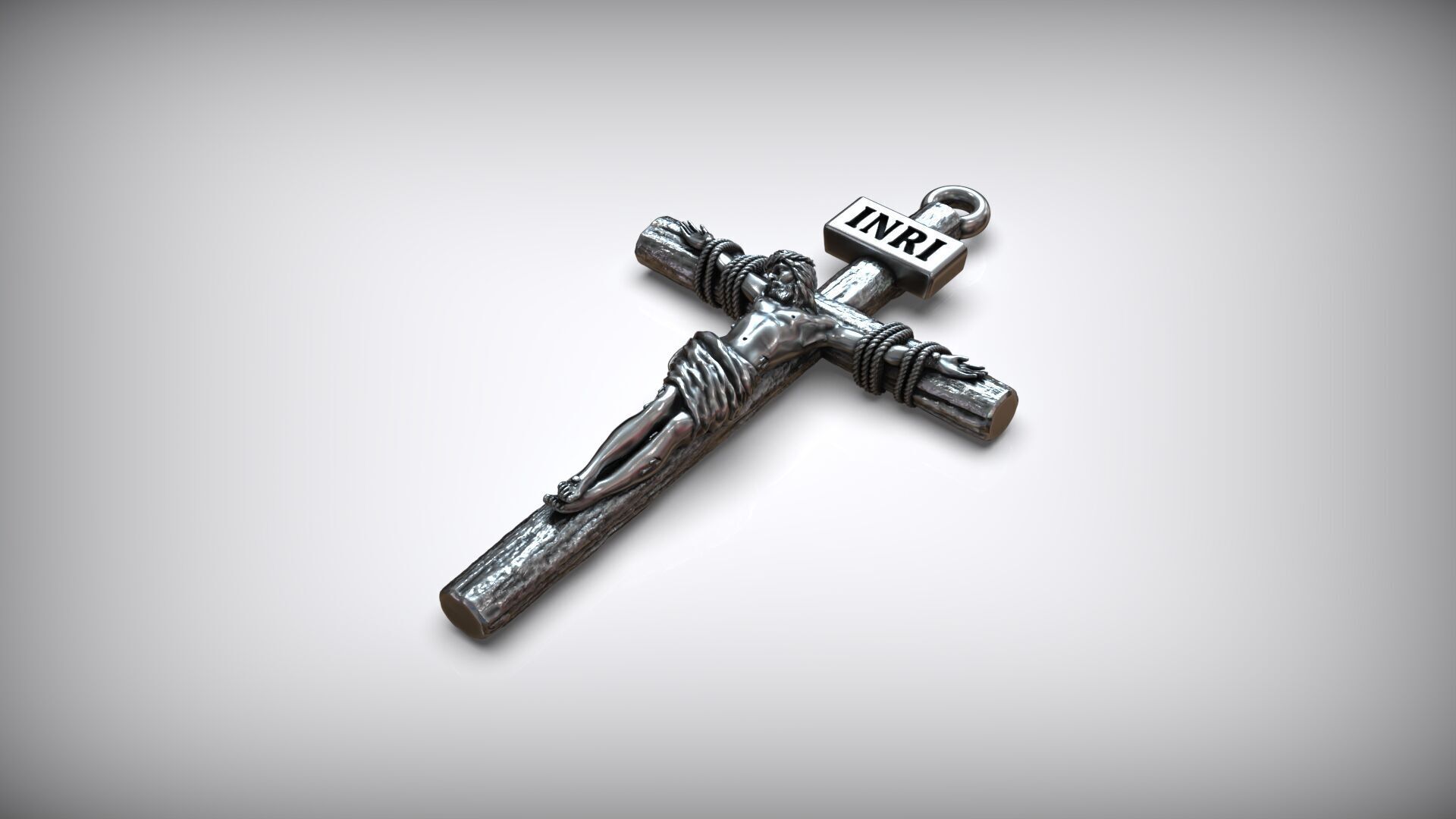 Jesus Christ Hands Tied Rope Christian Crucifix Cross Pendant 3D model ...