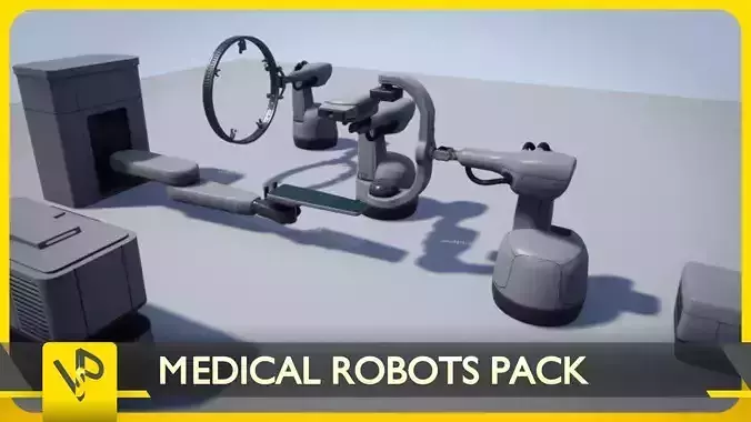 Medical Robots Pack Low-poly 3D model