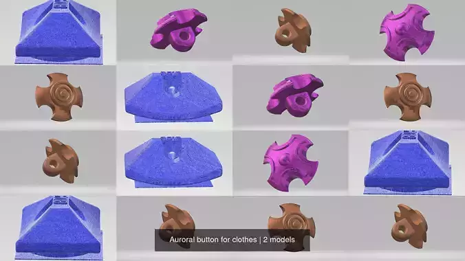 Auroral button for clothes