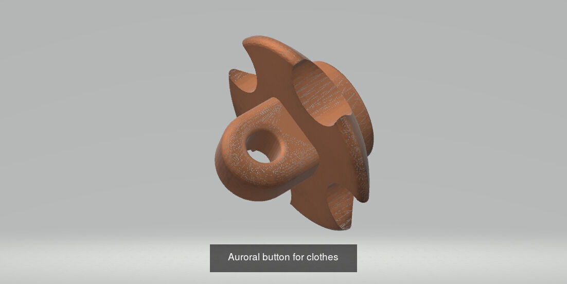 Auroral button for clothes 3D Model Collection_6