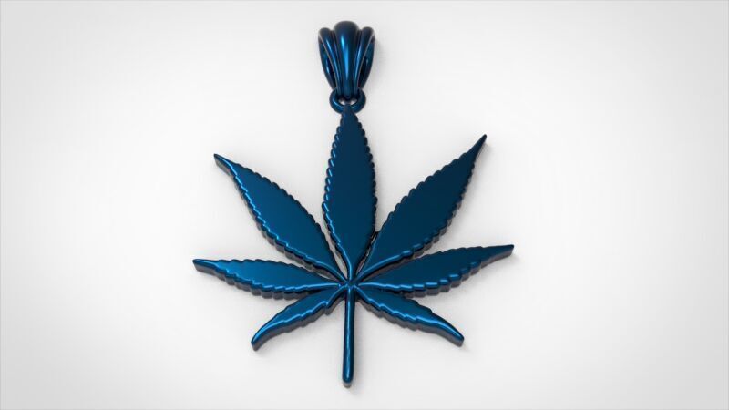 Cannabis leaf marijuana hemp ganja  3D print model_16