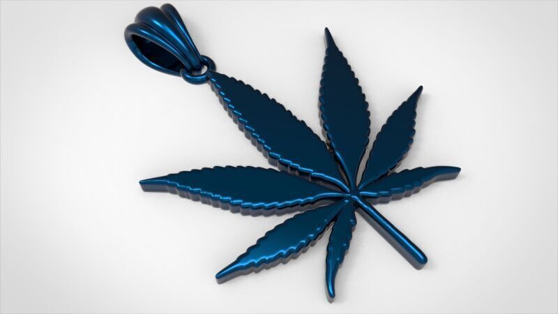 Cannabis leaf marijuana hemp ganja  3D print model_15