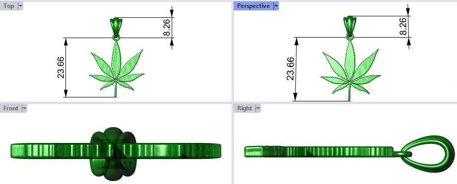 Cannabis leaf marijuana hemp ganja  3D print model_22