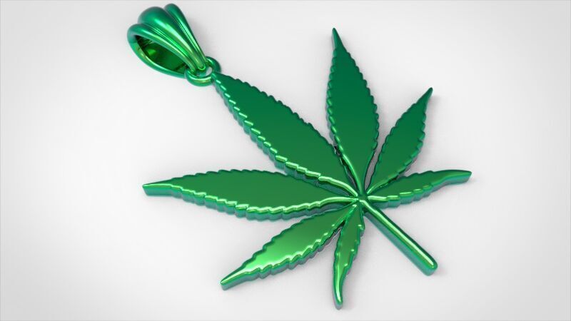 Cannabis leaf marijuana hemp ganja  3D print model_14