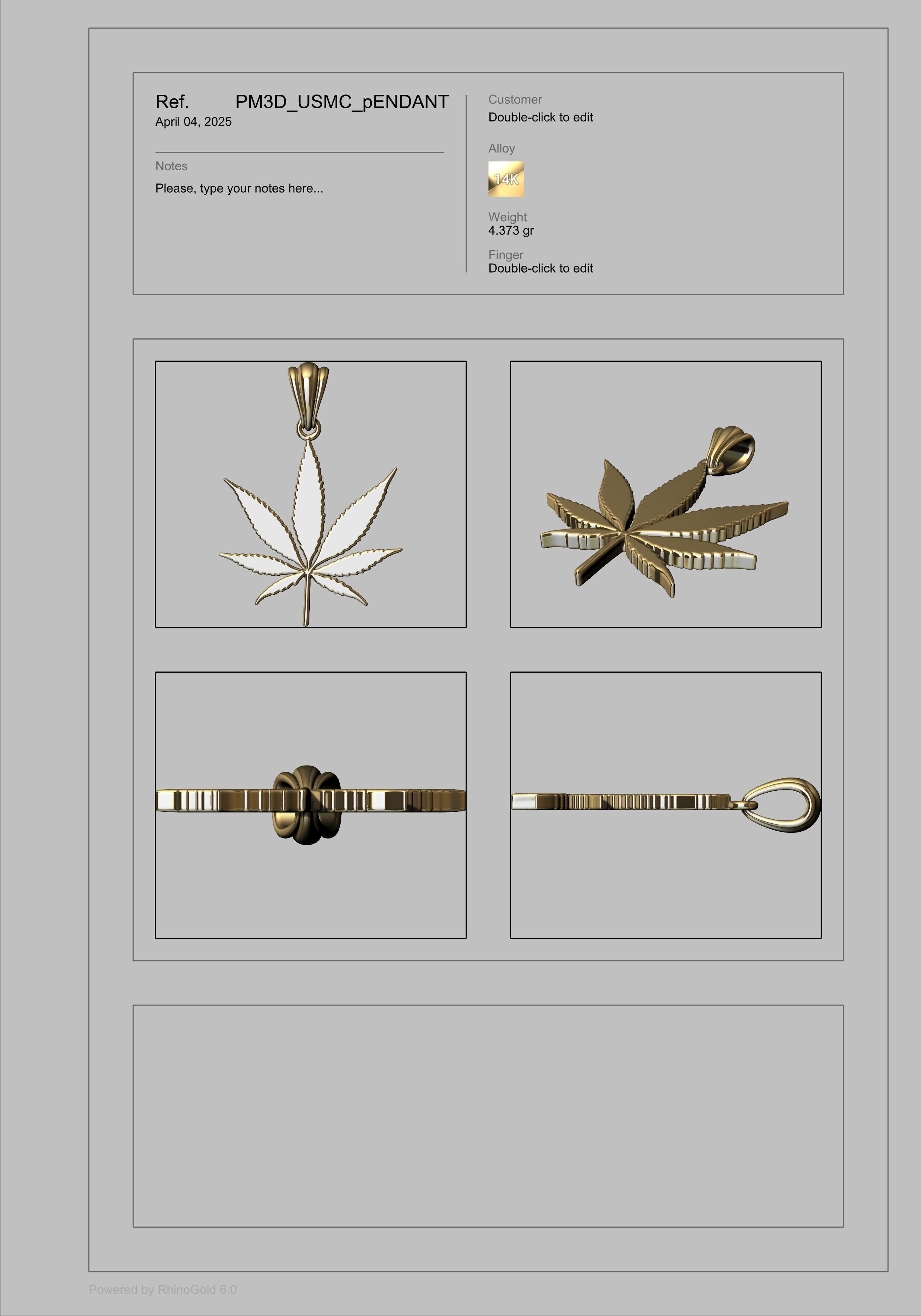 Cannabis leaf marijuana hemp ganja  3D print model_24