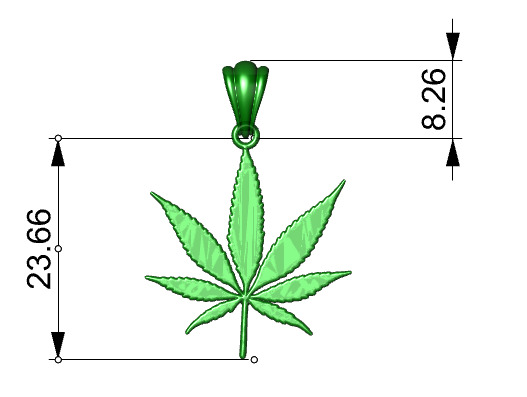 Cannabis leaf marijuana hemp ganja  3D print model_19