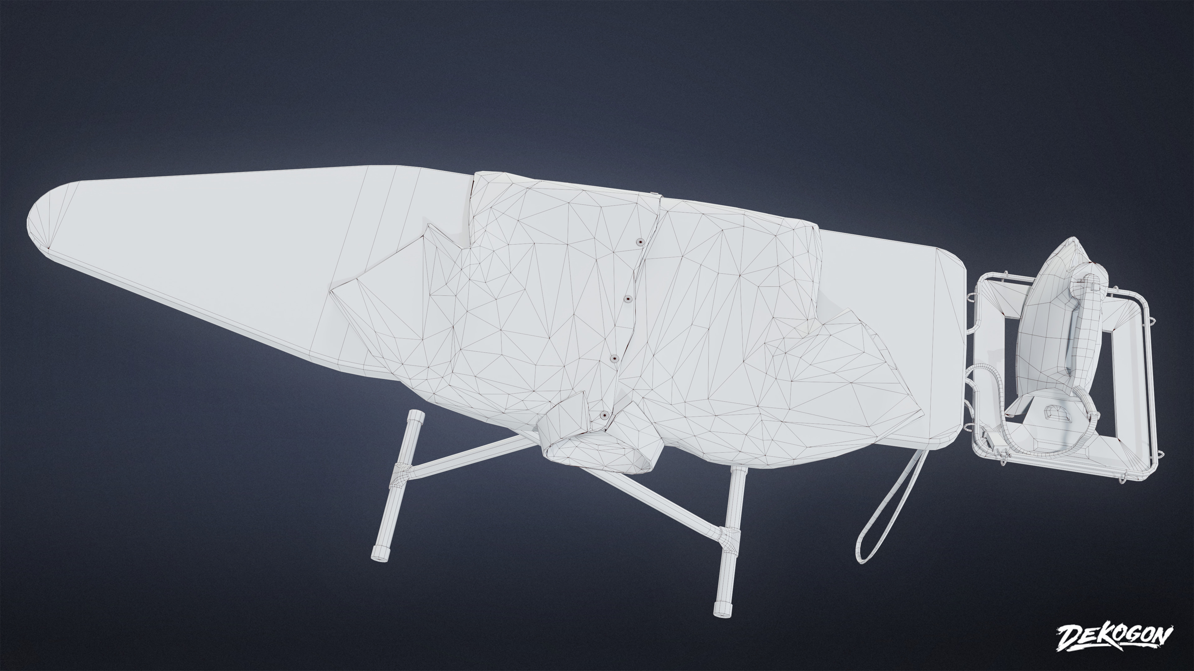 SUBURBS - Ironing Board 01 - LOW POLY AND NANITE Low-poly 3D model_7