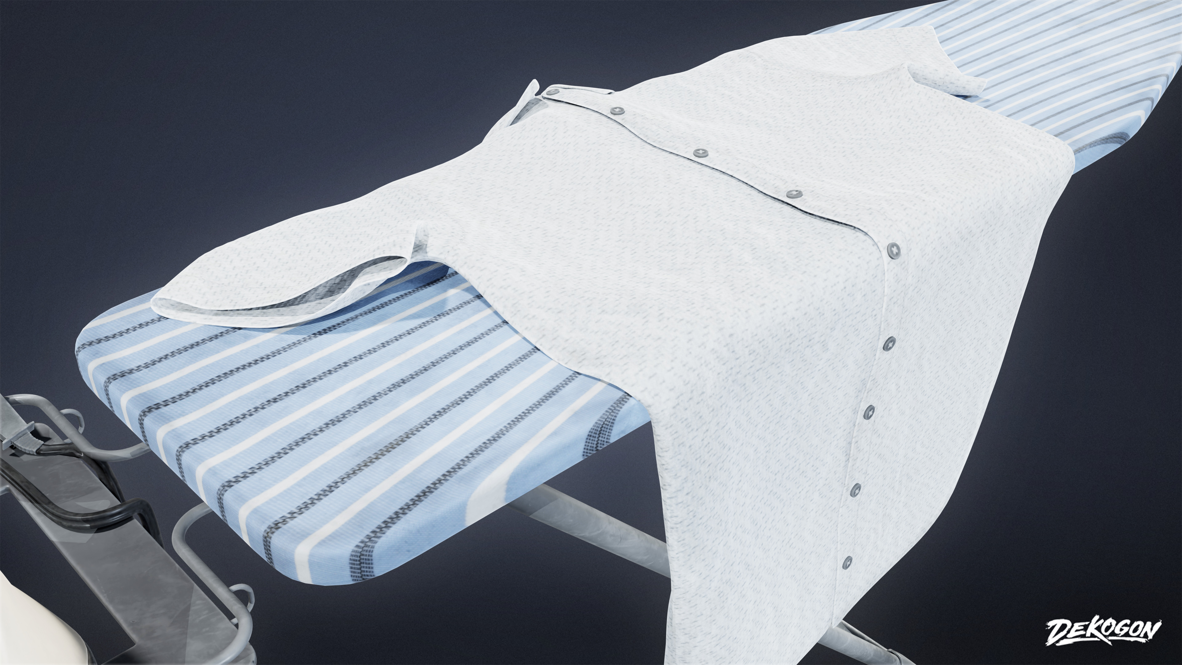 SUBURBS - Ironing Board 01 - LOW POLY AND NANITE Low-poly 3D model_5