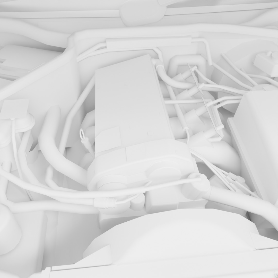 Mercedes-Benz 190E Fully Rigged and Animation Ready 3D Model 3D model_14