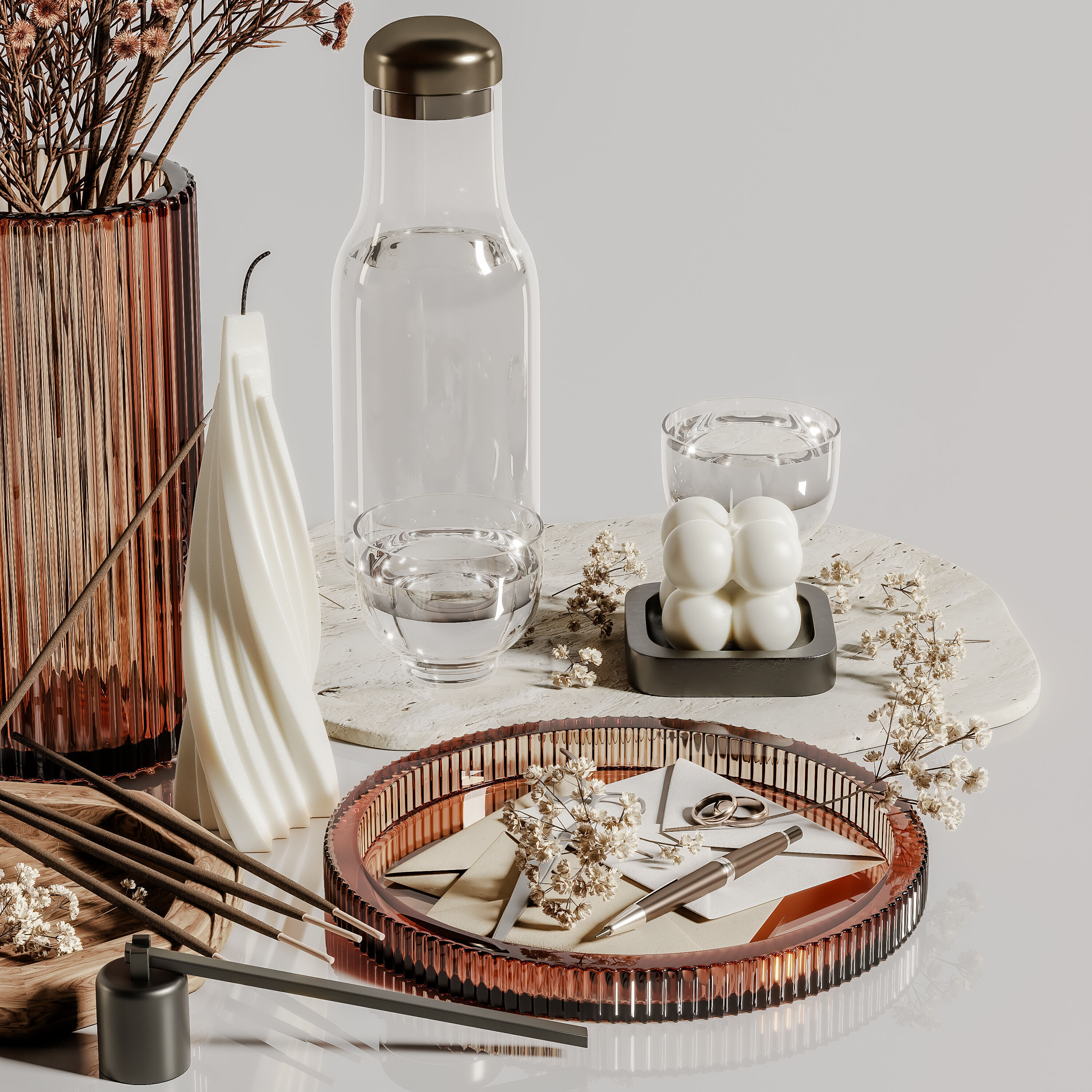 decorative set 131 3D model_2