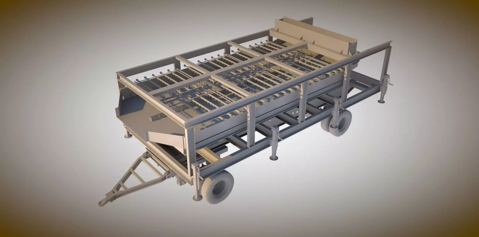 Gold Ore Gravity Concentrator Industrial Mining Machine Low-poly 3D model