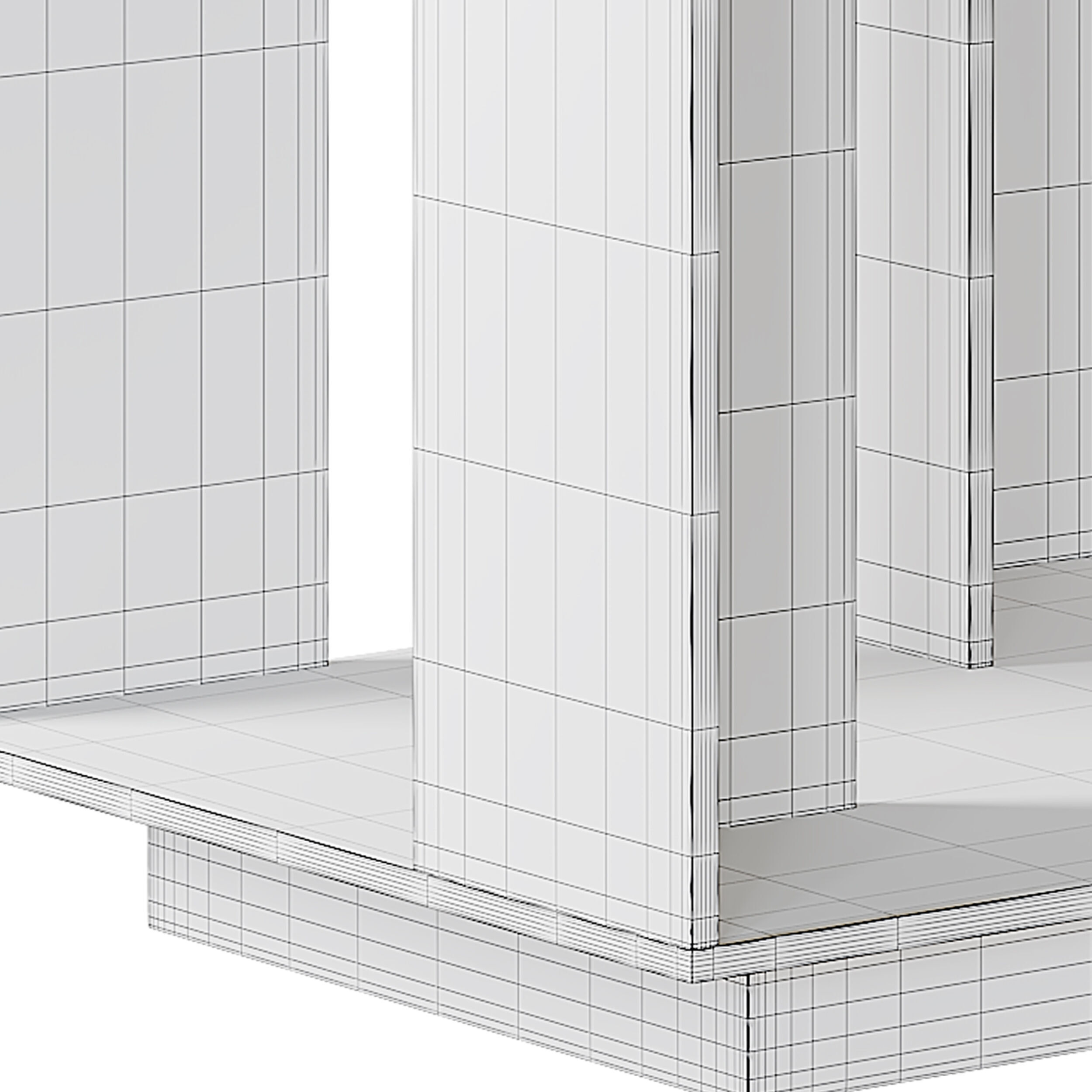 Acrylic Side Table 3D model_14