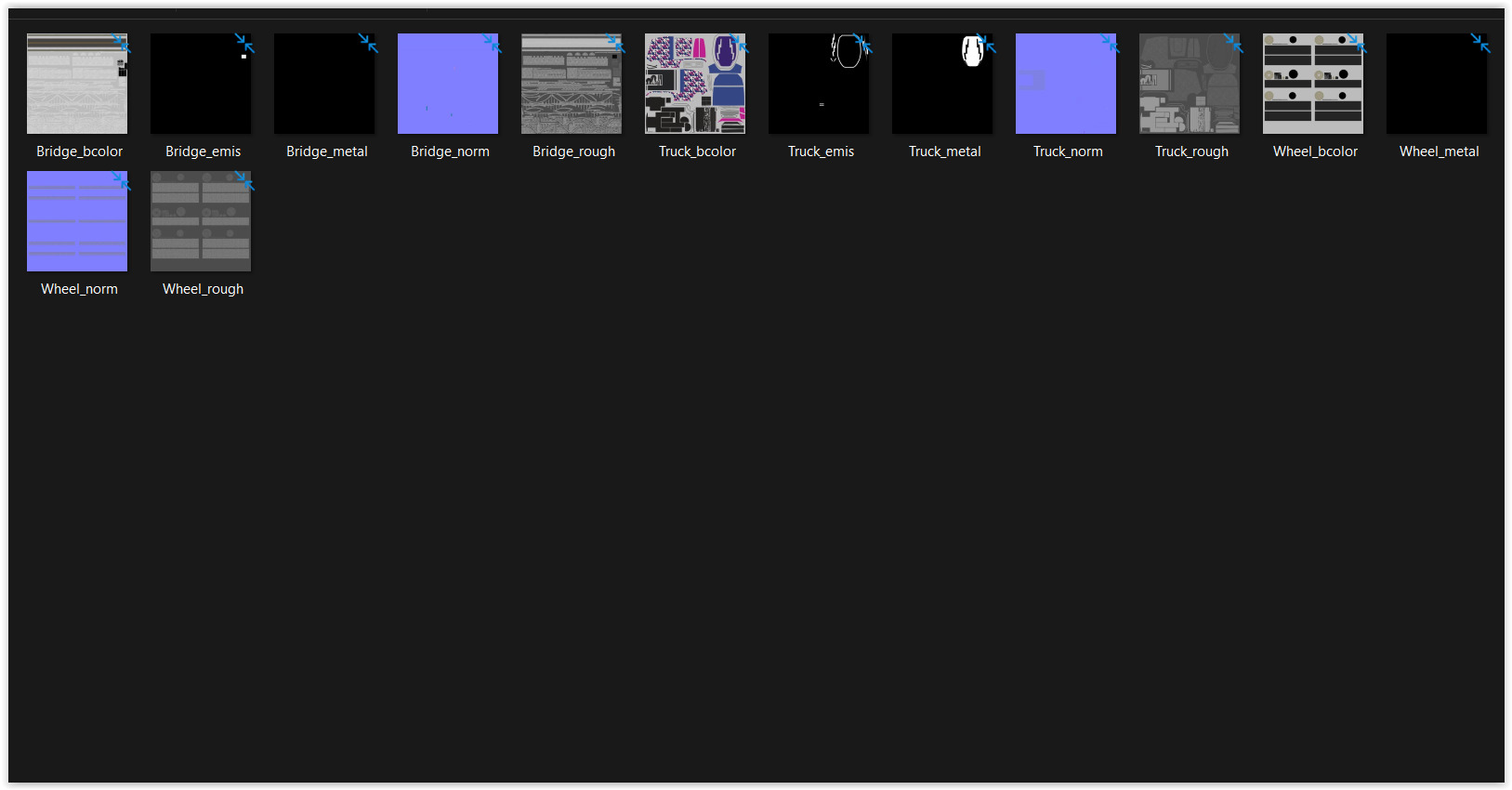 Bridge with truck and Tesla 3D model_11