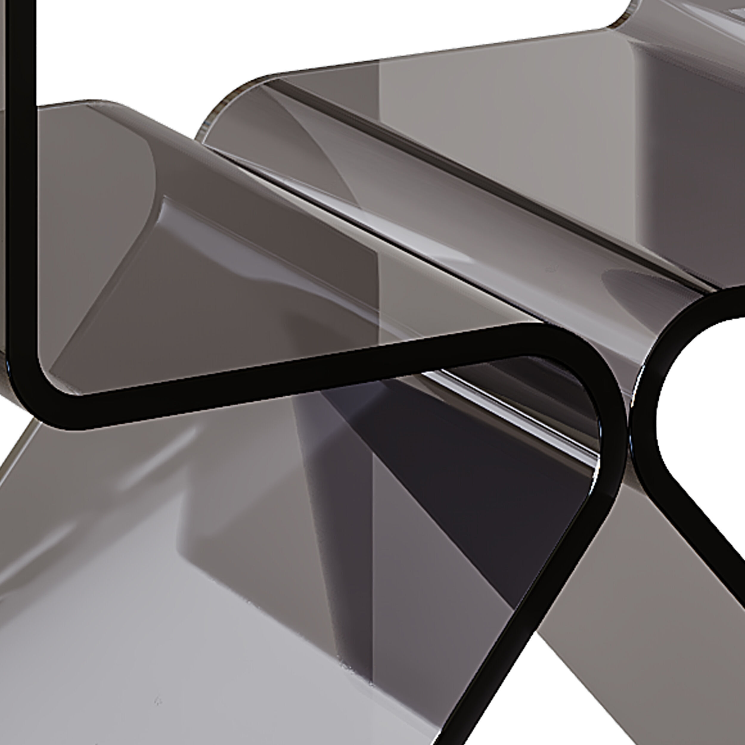 Acrylic Side Table - 3 Color Options 3D model_12