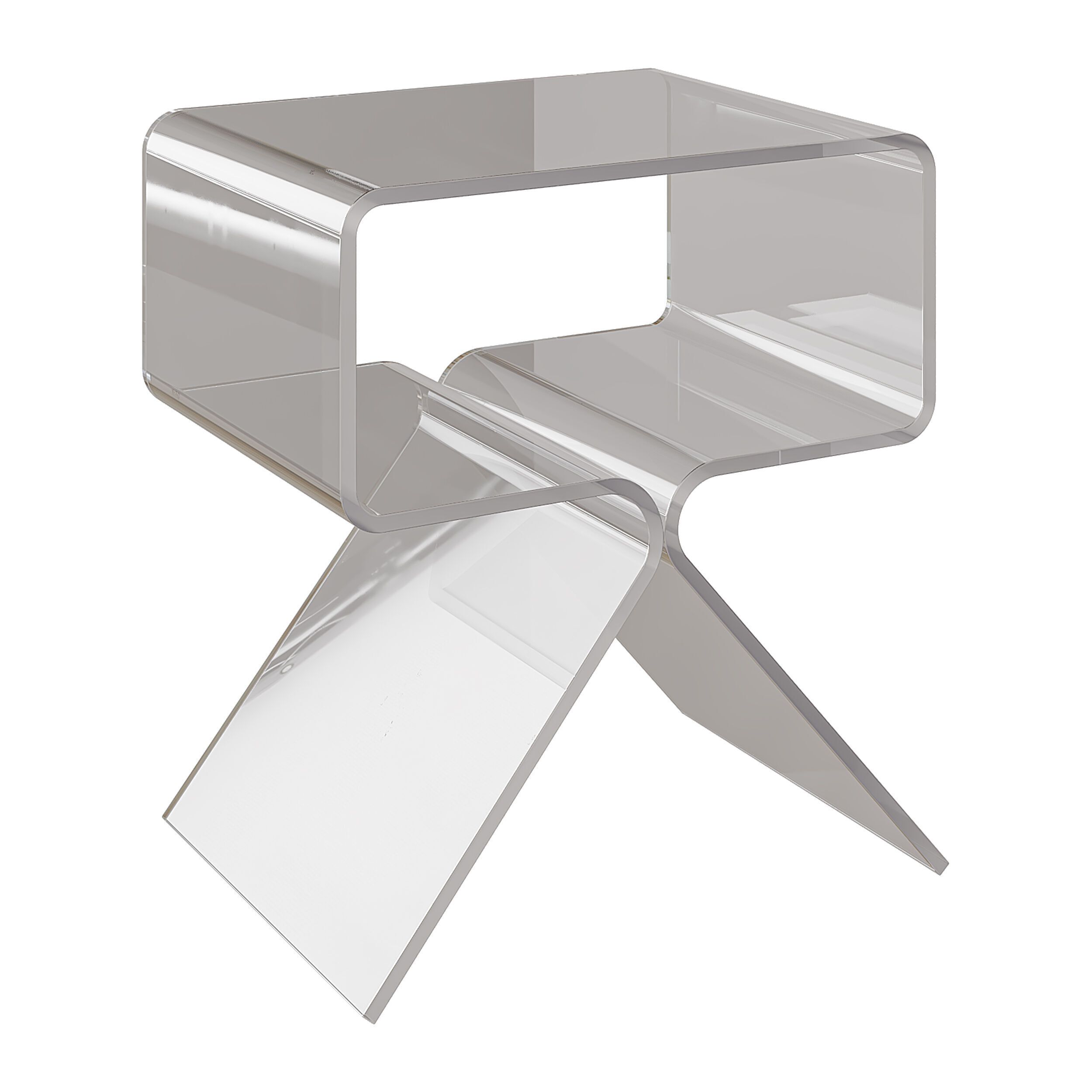 Acrylic Side Table - 3 Color Options 3D model_1