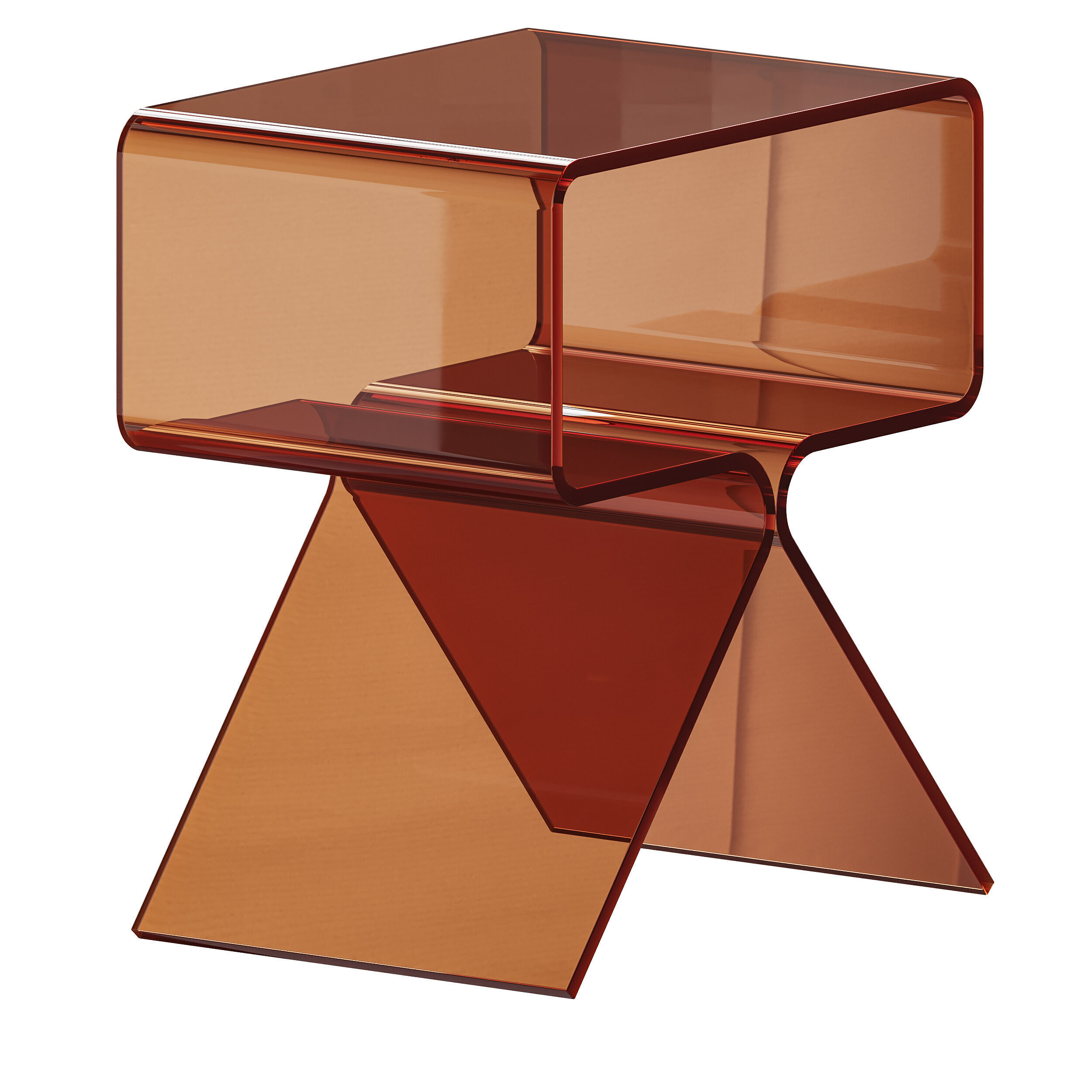 Acrylic Side Table - 3 Color Options 3D model_10