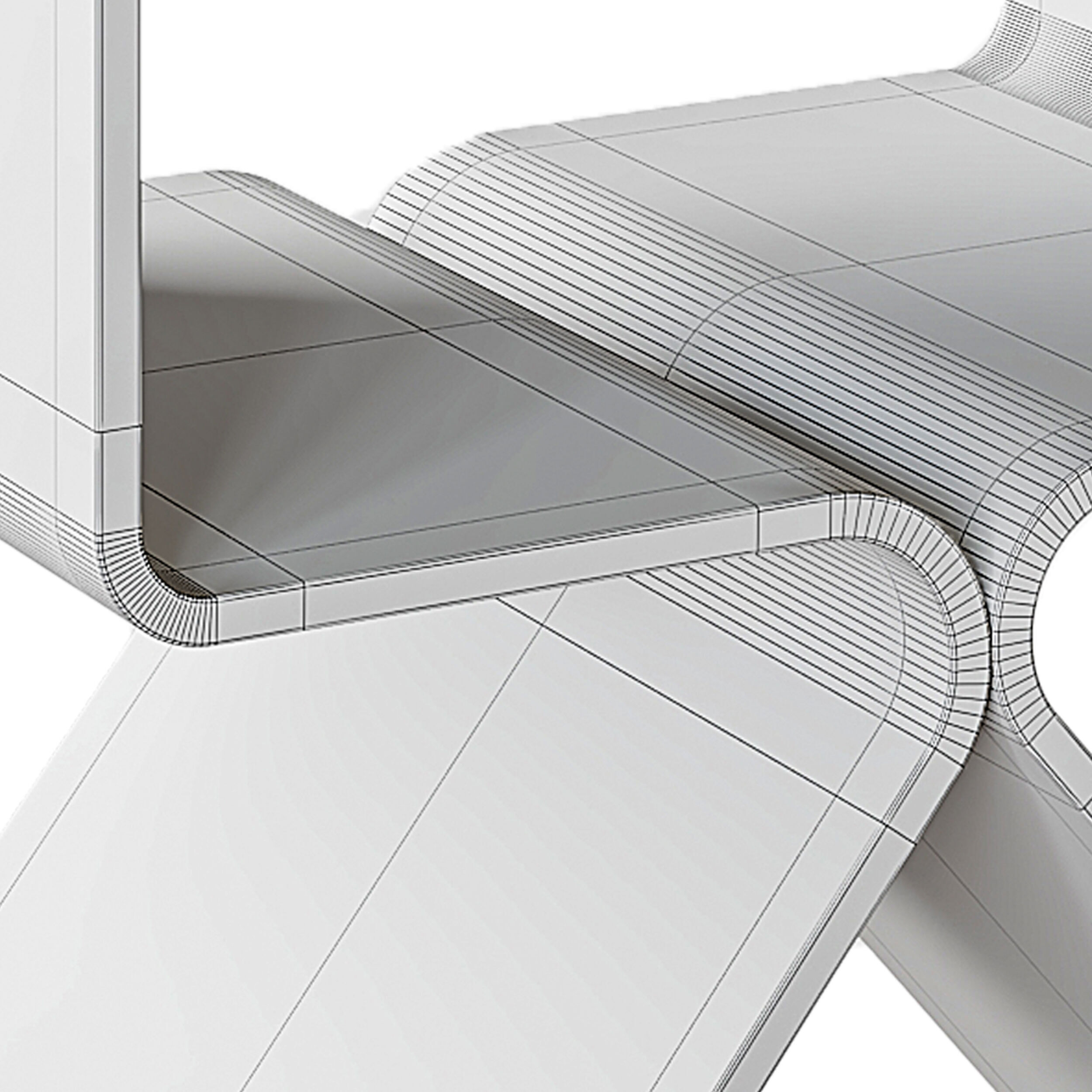 Acrylic Side Table - 3 Color Options 3D model_14