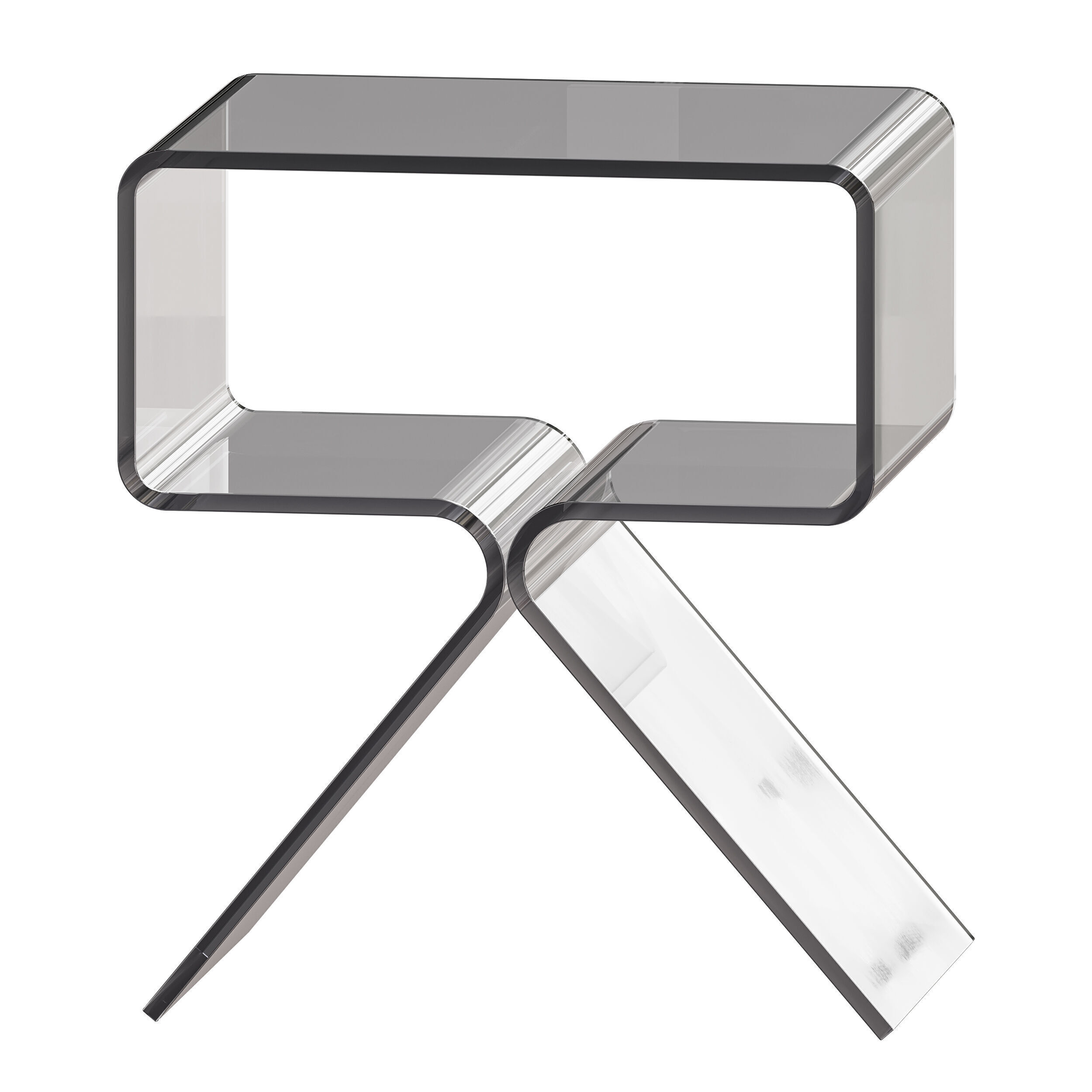 Acrylic Side Table - 3 Color Options 3D model_6