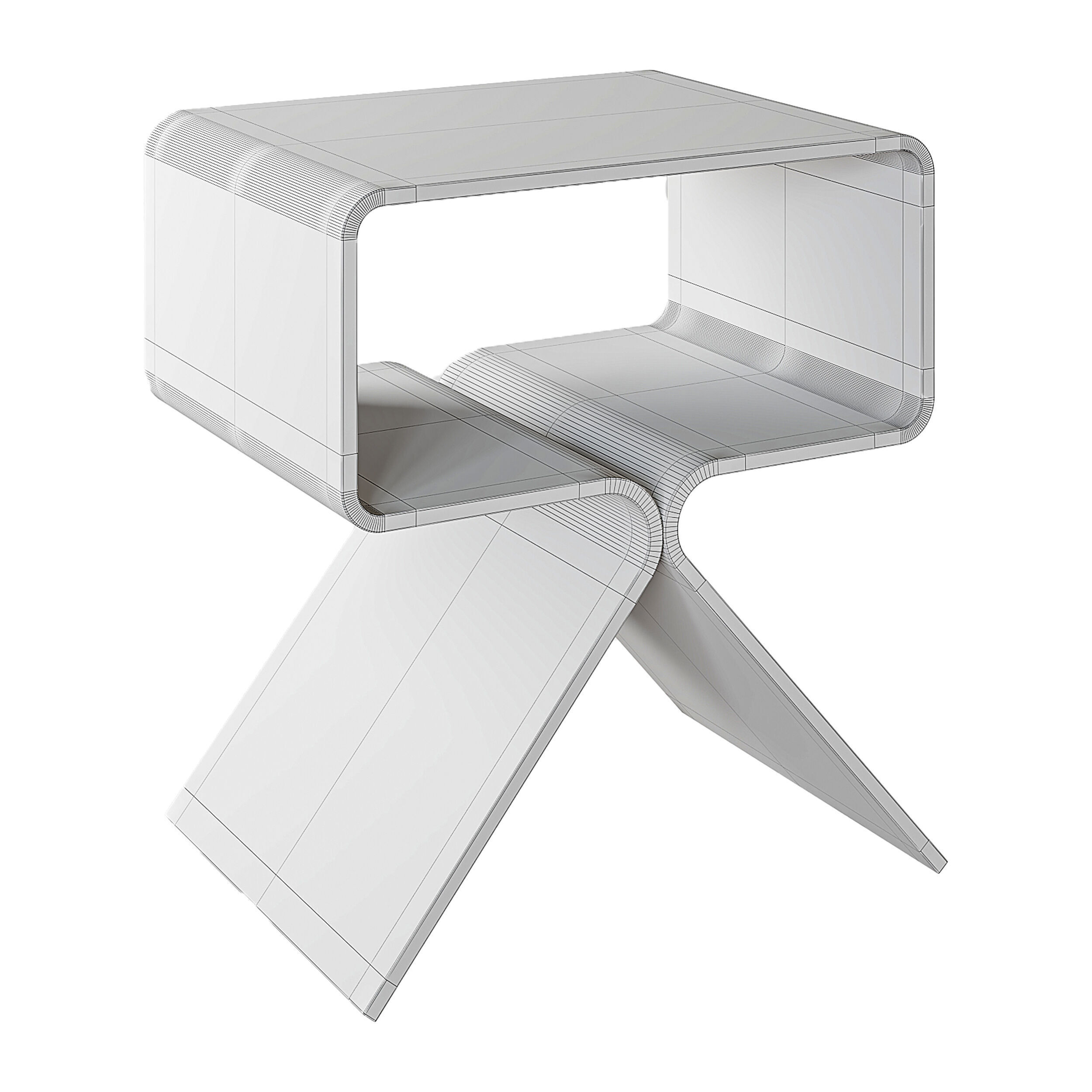 Acrylic Side Table - 3 Color Options 3D model_13