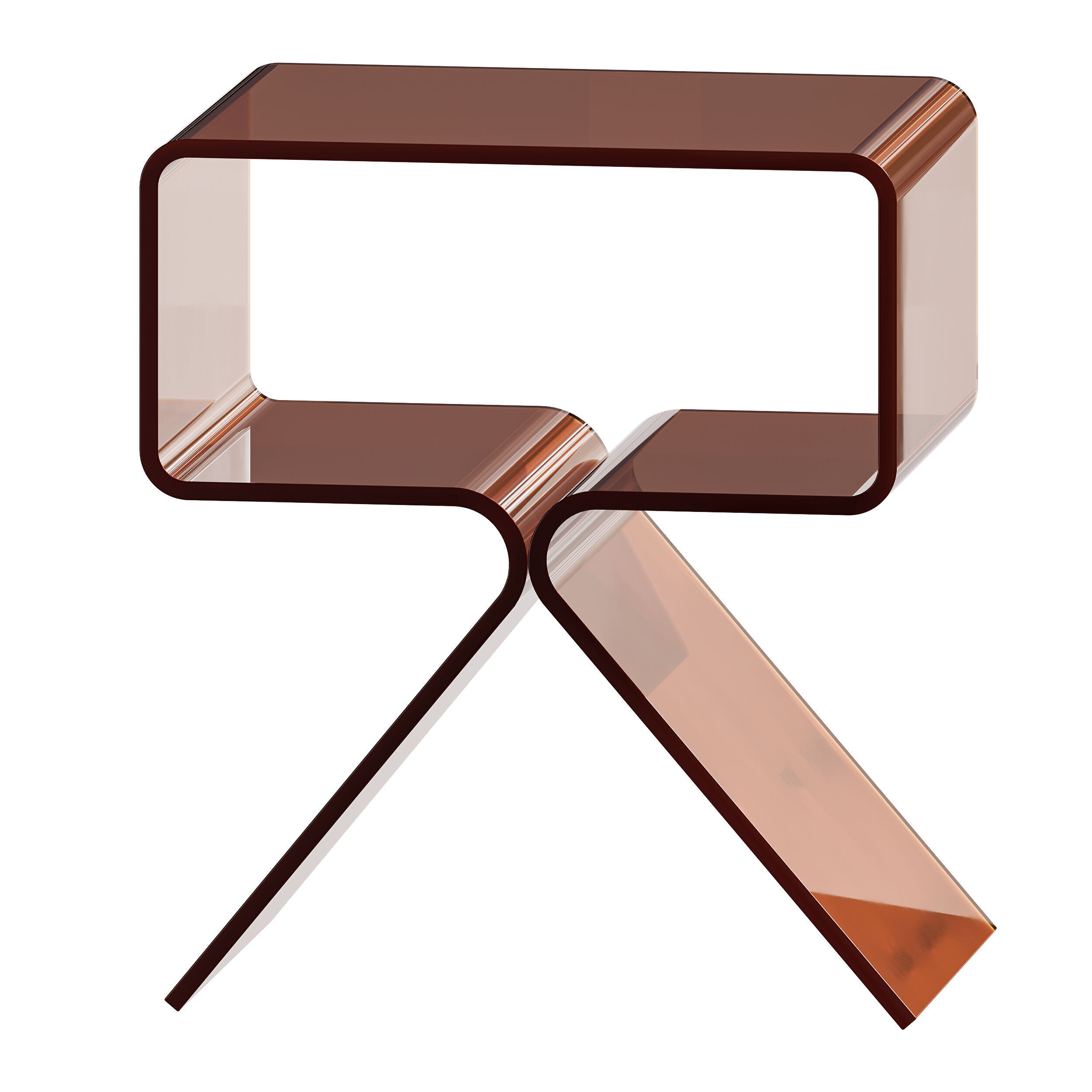 Acrylic Side Table - 3 Color Options 3D model_9