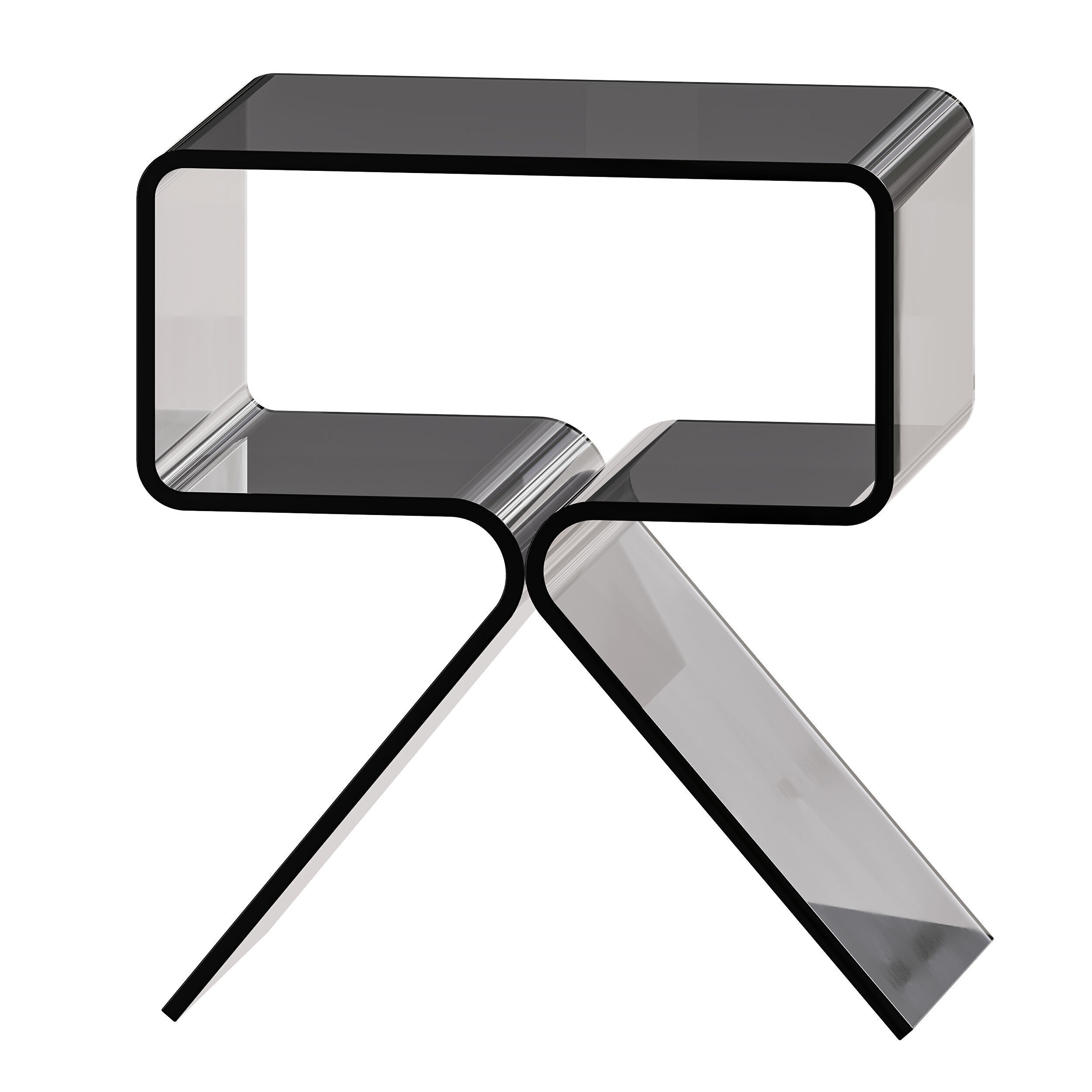 Acrylic Side Table - 3 Color Options 3D model_3