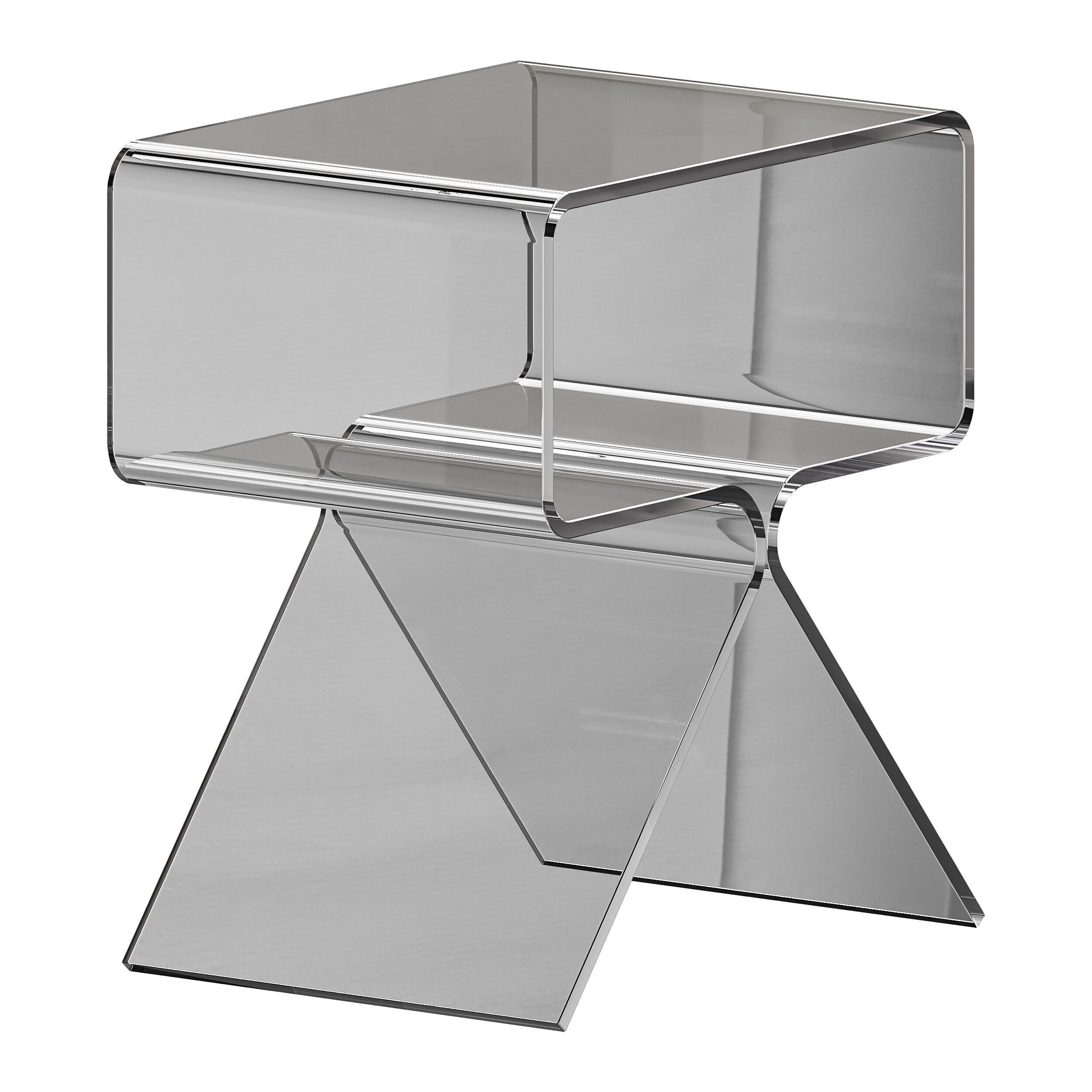 Acrylic Side Table - 3 Color Options 3D model_7