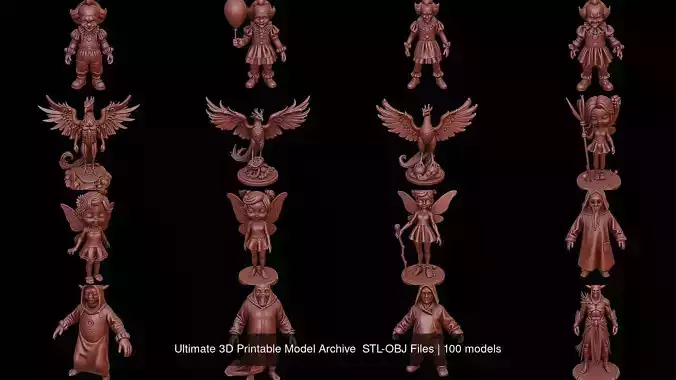 Ultimate 3D Printable Model Archive  STL-OBJ Files 3D Model Collection