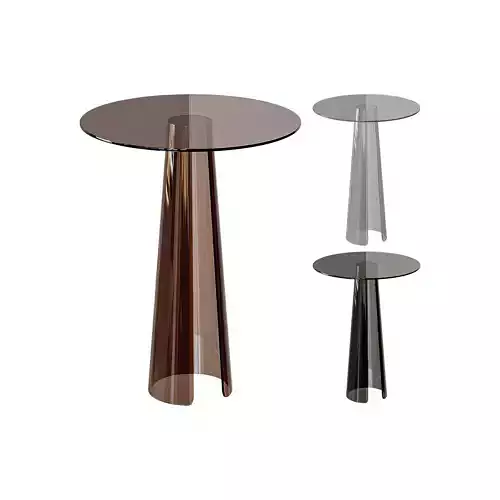 Chic Round Table - Acrylic 3D model