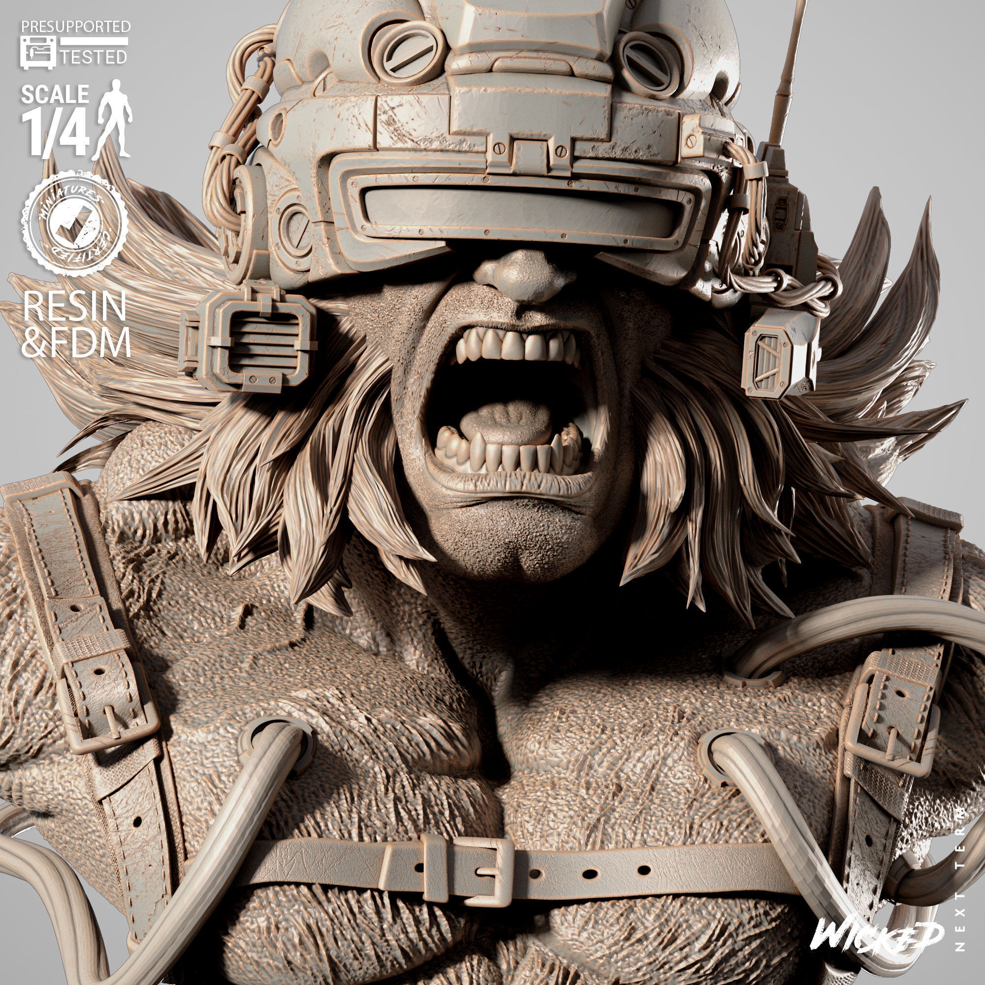 Wicked Movies Weapon X Portrait Bust 3D print model_33