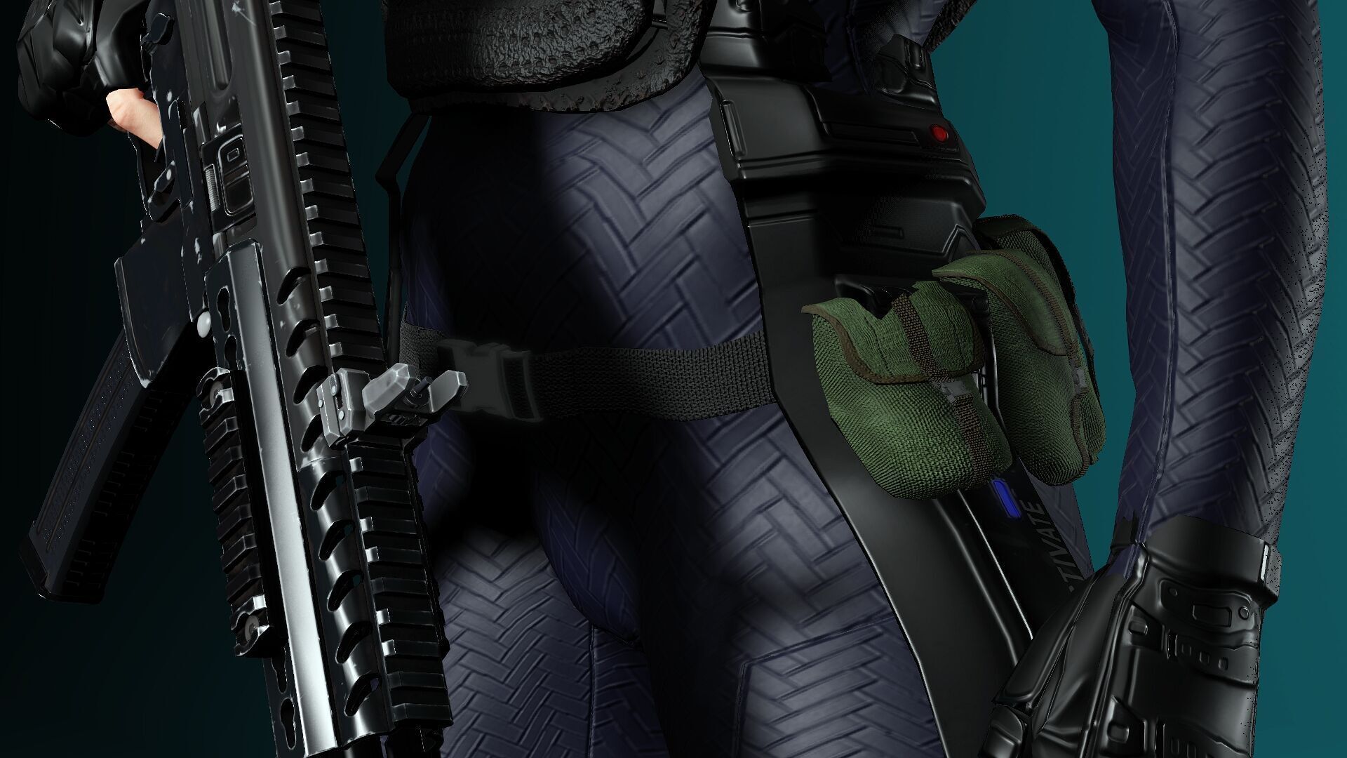 Female SWAT Soldier Free 3D model_5