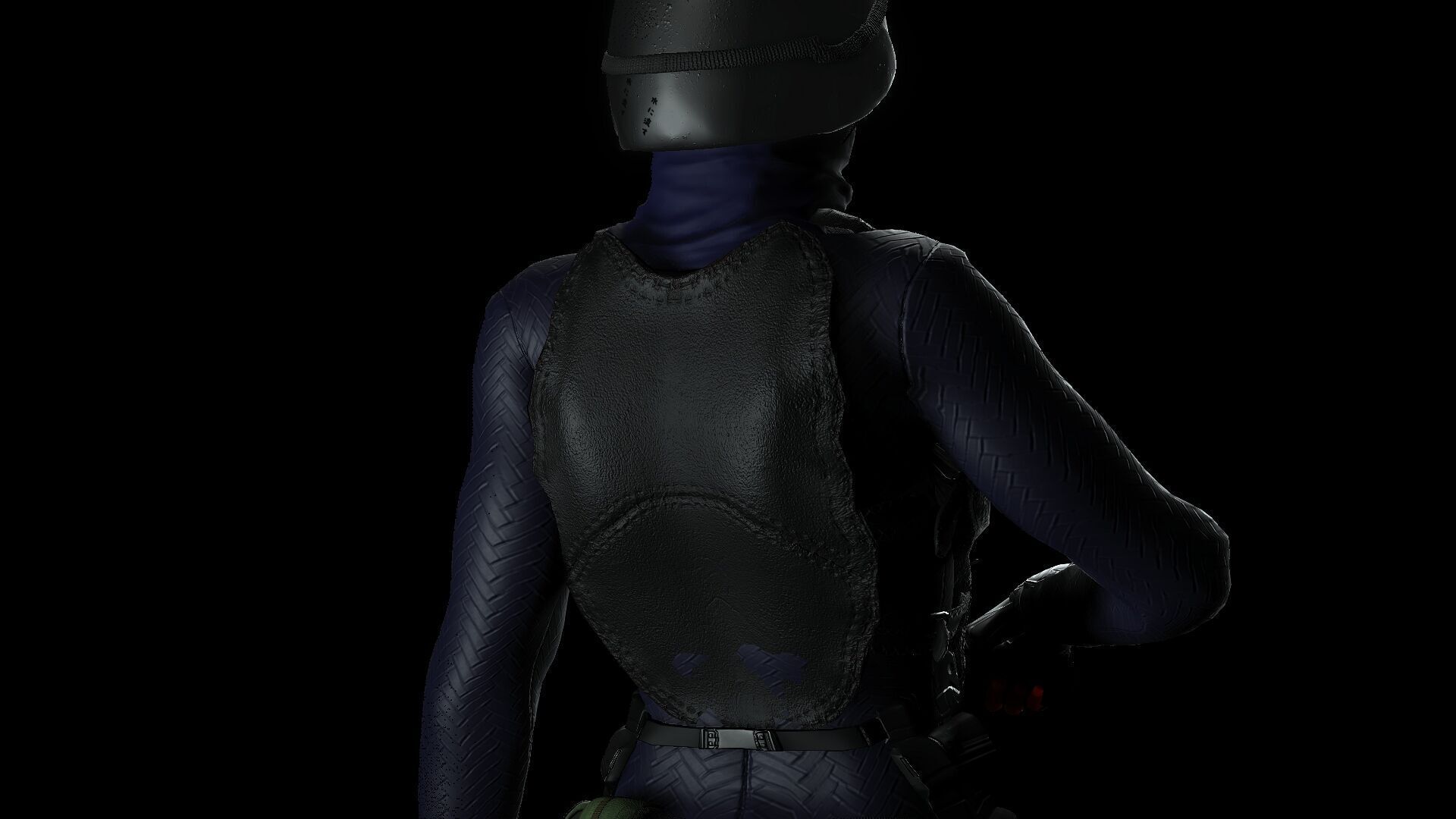 Female SWAT Soldier Free 3D model_9