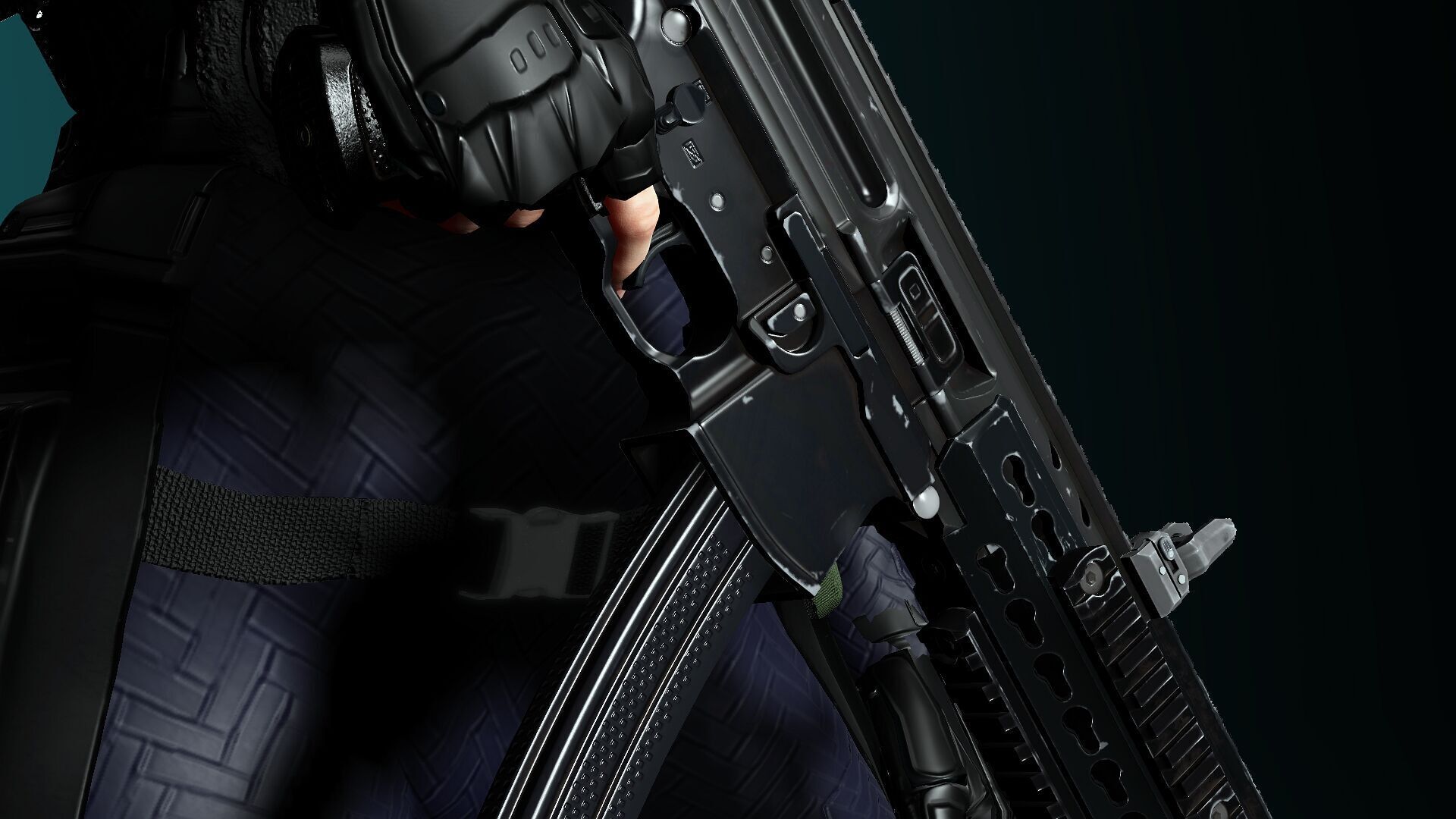 Female SWAT Soldier Free 3D model_4