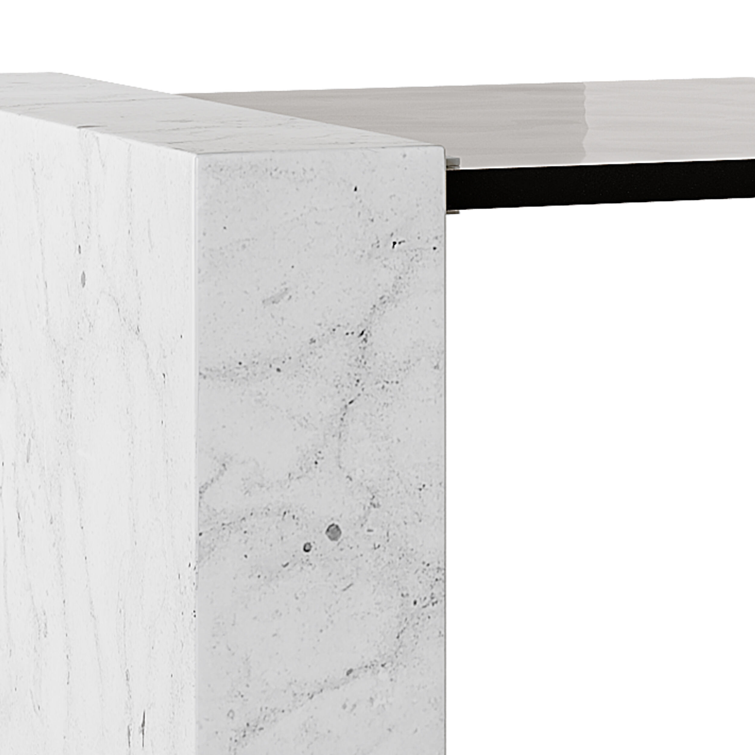 Creative Marble Side Table - Glass 3D model_12
