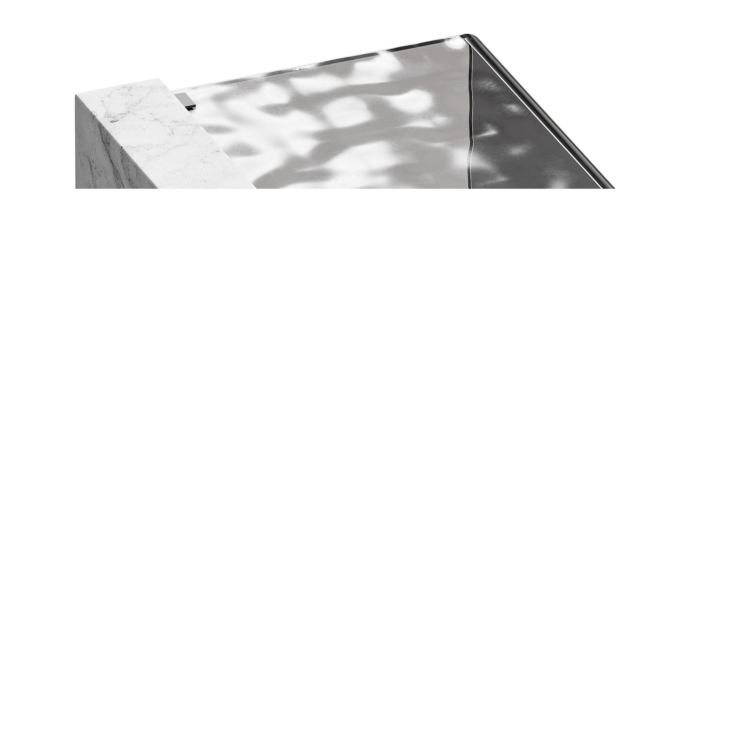 Creative Marble Side Table - Glass 3D model_5