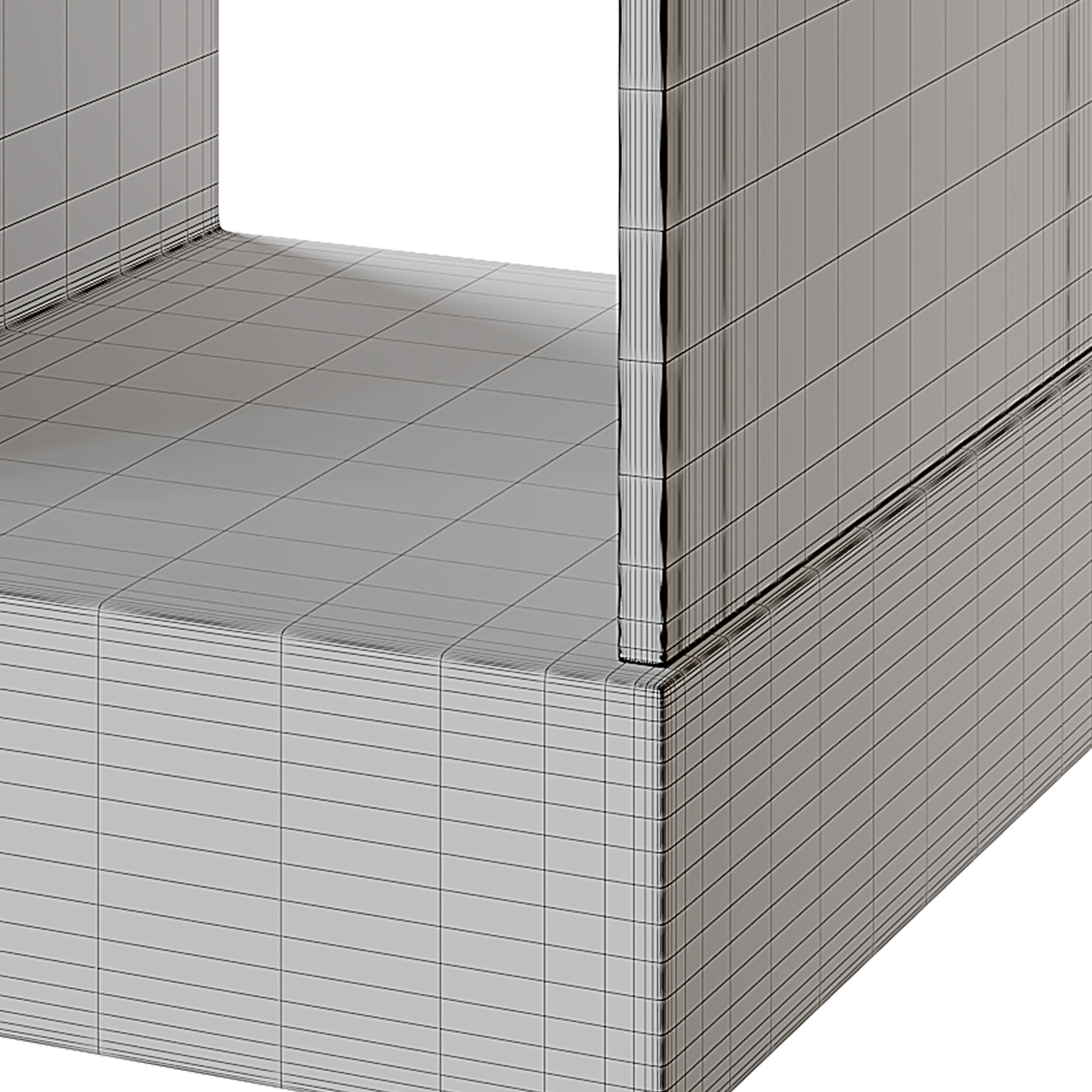 Creative Marble Side Table - Glass 3D model_14