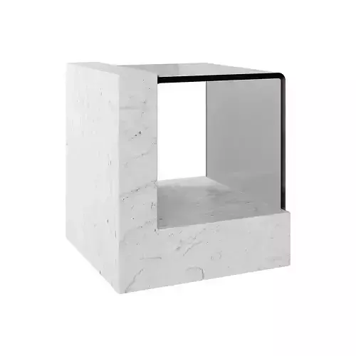 Creative Marble Side Table - Glass