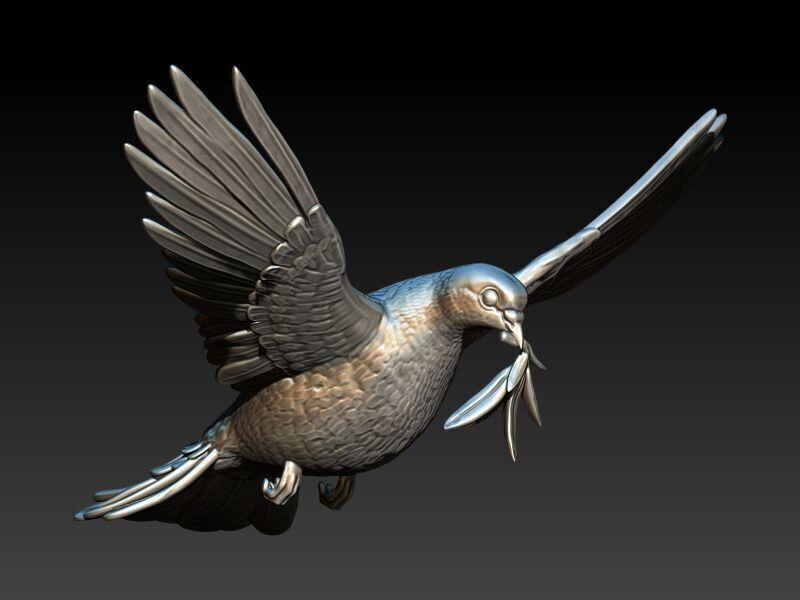 Dove pendant pigeon 3D print model_35