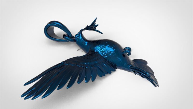 Dove pendant pigeon 3D print model_20