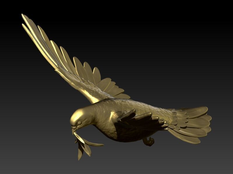 Dove pendant pigeon 3D print model_38