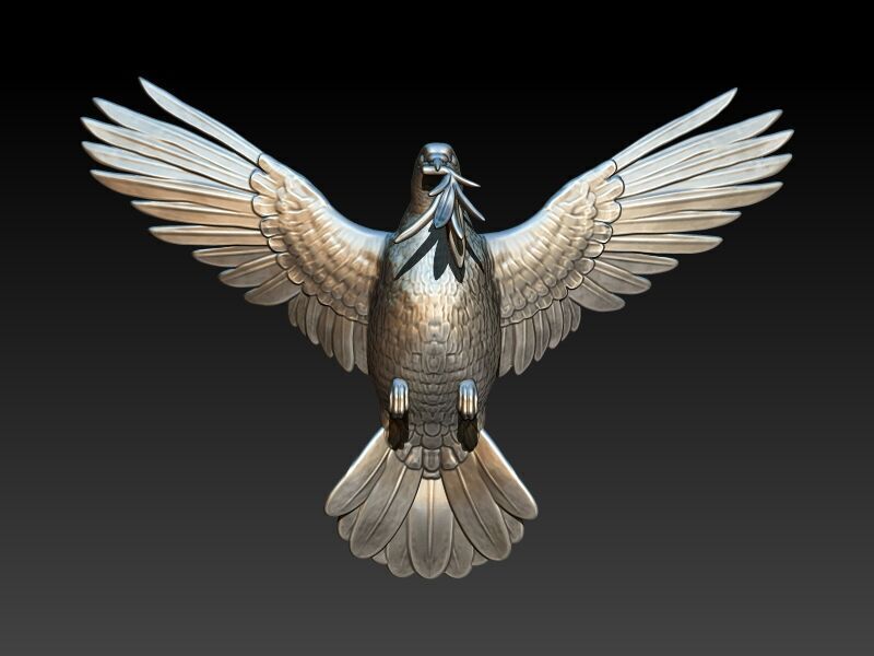 Dove pendant pigeon 3D print model_29
