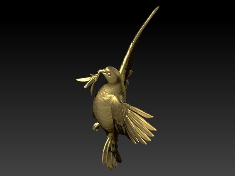 Dove pendant pigeon 3D print model_28