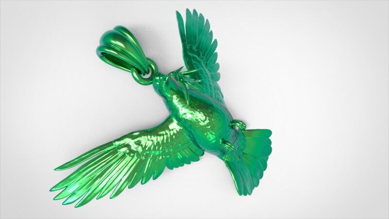 Dove pendant pigeon 3D print model_17