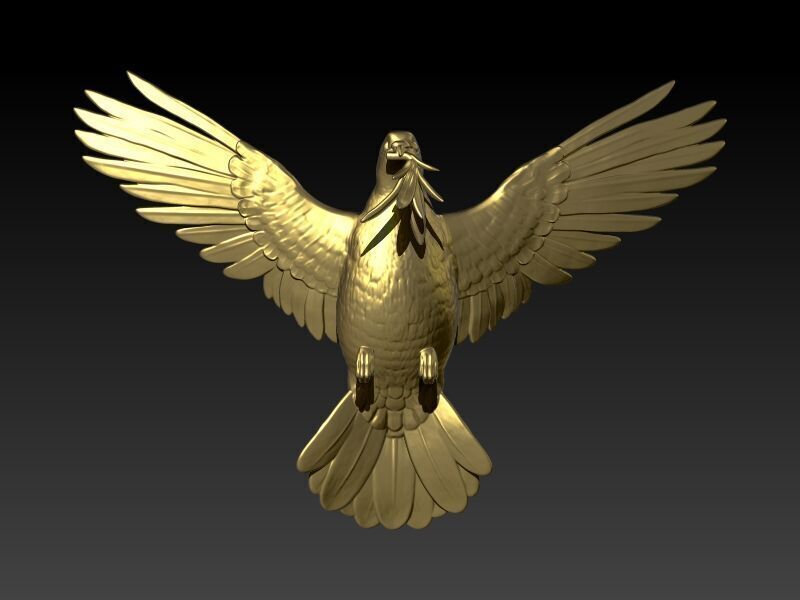 Dove pendant pigeon 3D print model_30