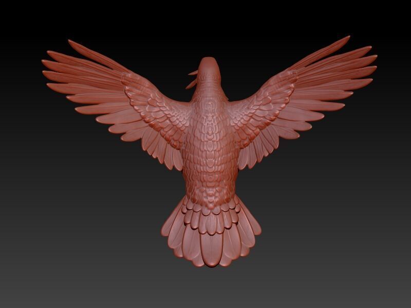 Dove pendant pigeon 3D print model_8