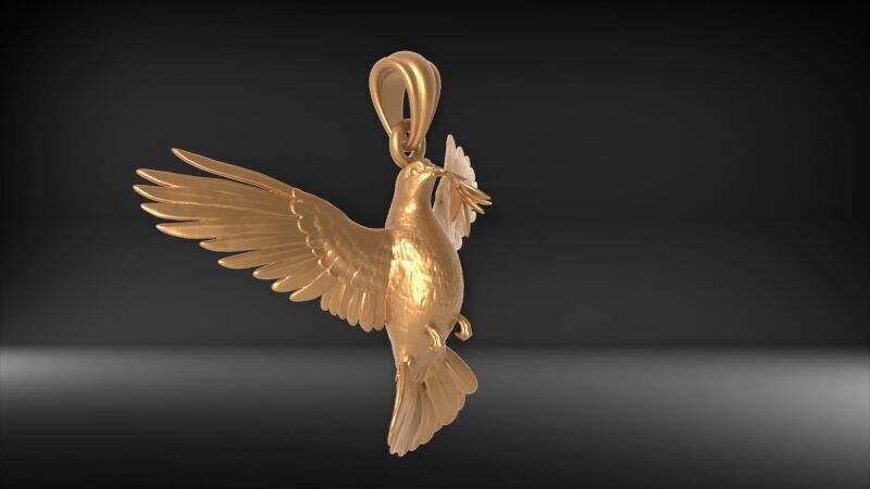 Dove pendant pigeon 3D print model_47