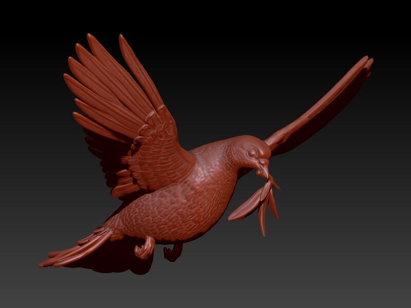 Dove pendant pigeon 3D print model_23