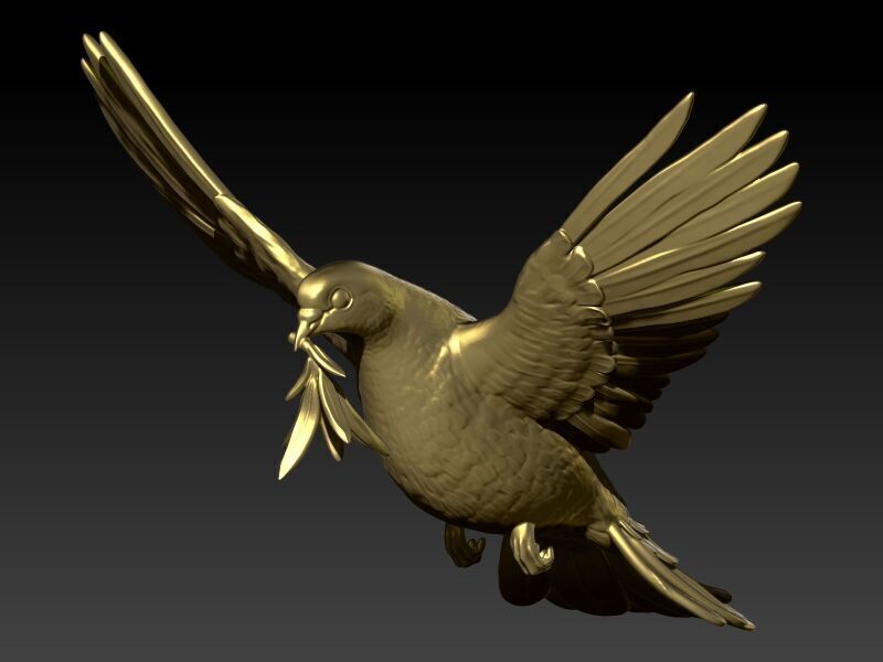Dove pendant pigeon 3D print model_1