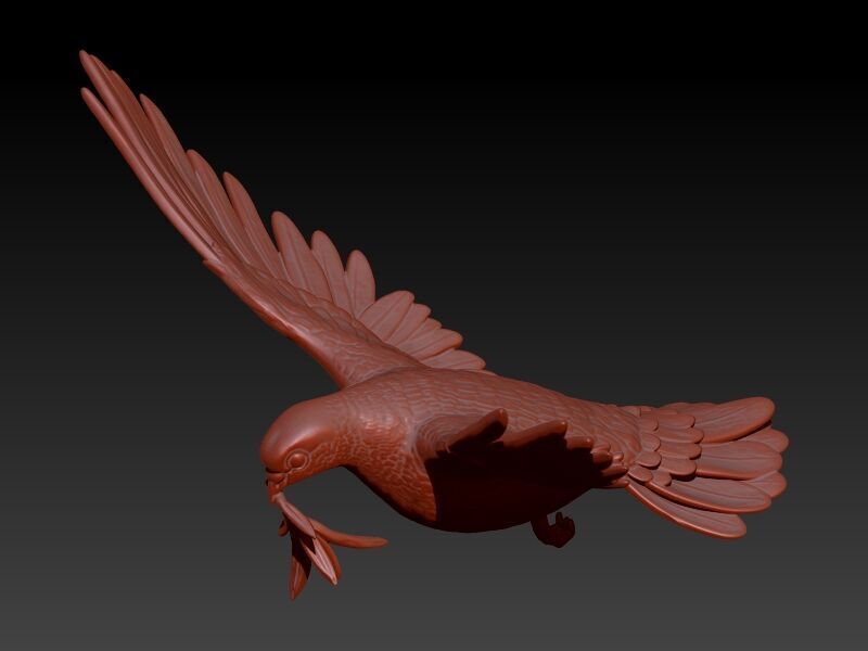 Dove pendant pigeon 3D print model_40