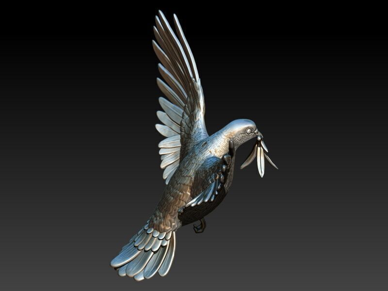 Dove pendant pigeon 3D print model_39