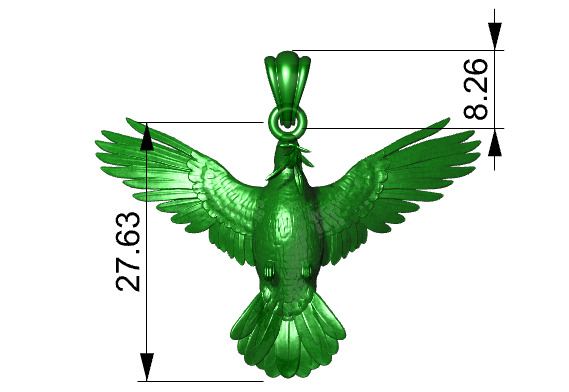 Dove pendant pigeon 3D print model_56